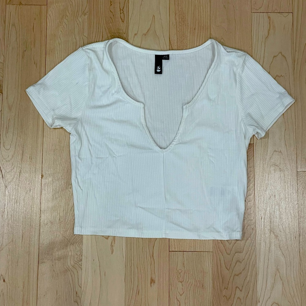 White Cropped Top